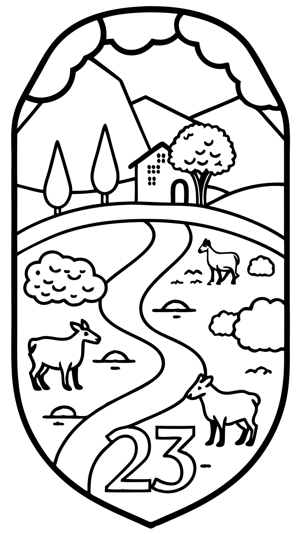 23rd psalm coloring page